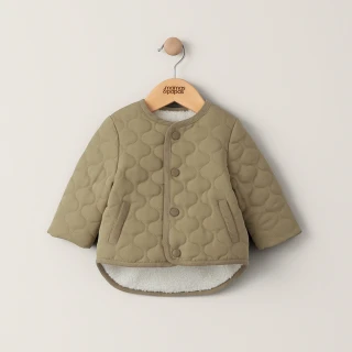 【Mamas & Papas】暖流-內刷毛外套-卡其(4種尺寸可選)