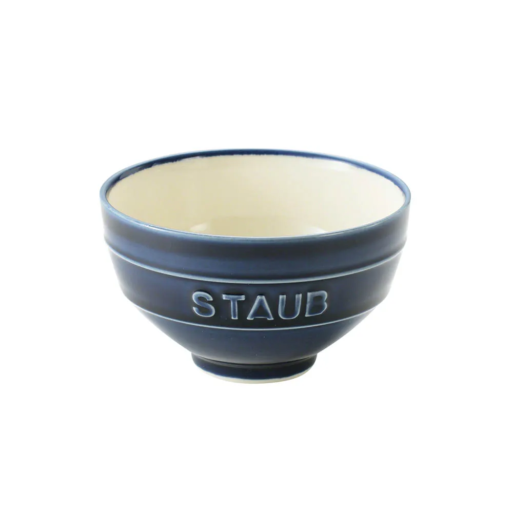 【法國Staub】Chawan日式飯碗陶瓷碗12cm-深藍色/0.4L(德國雙人牌集團官方直營)