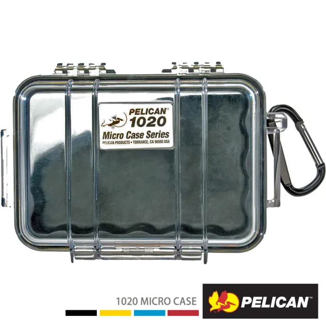 【PELICAN】1020 Micro Case 微型防水氣密箱 黑色透明款(公司貨)