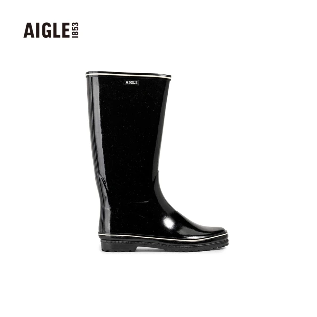 【AIGLE】女 休閒長筒膠靴 VENISE(AG-F2451A100 黑色)