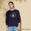 【NAUTICA】男裝 品牌帆船印花長袖T恤(深藍)