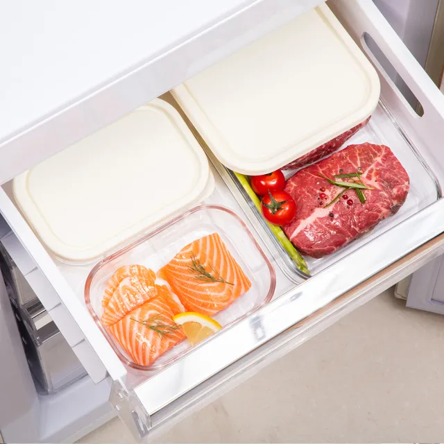 【Glasslock】冰箱收納強化玻璃微波保鮮盒-萬用10件組(冰箱收納盒/冷凍分裝)