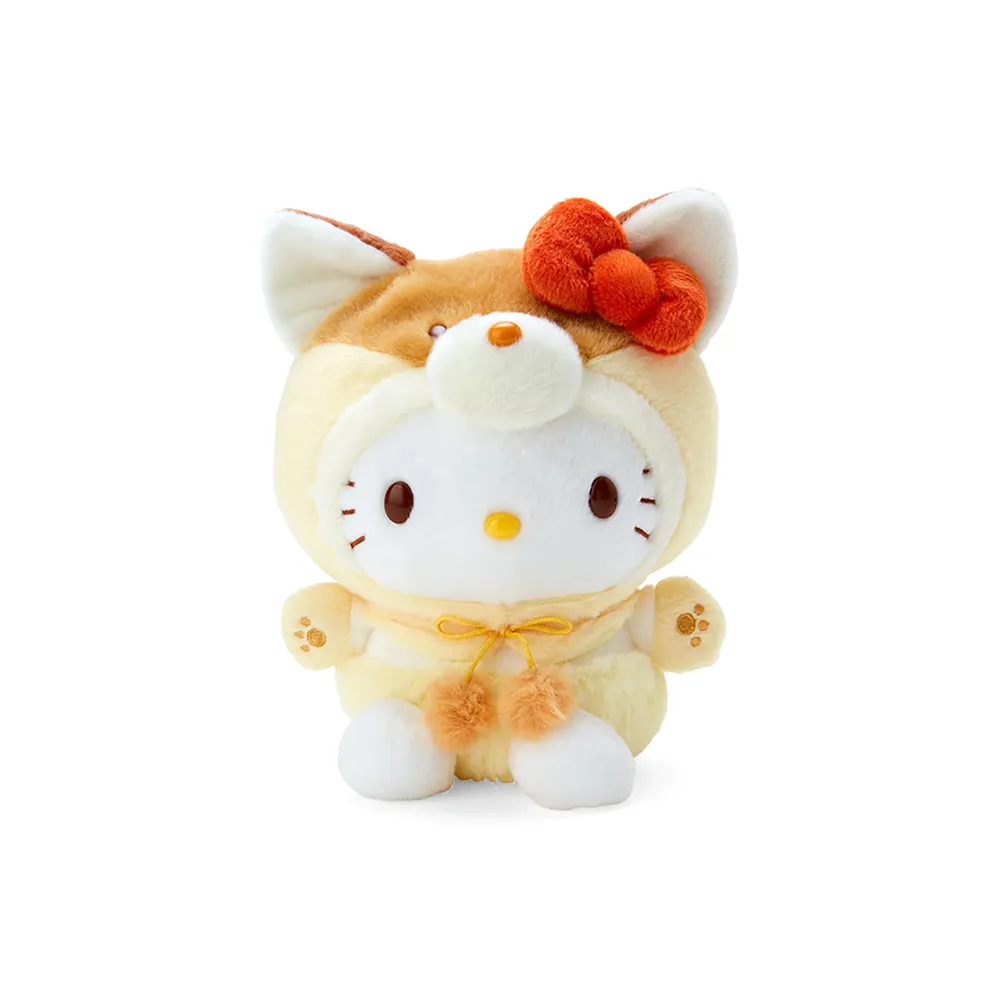 【SANRIO 三麗鷗】森林動物裝系列 造型絨毛娃娃 Hello Kitty 狐狸