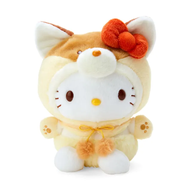 【SANRIO 三麗鷗】森林動物裝系列 造型絨毛娃娃 Hello Kitty 狐狸