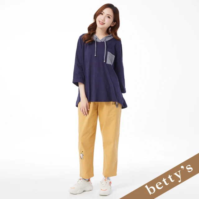 betty’s 貝蒂思 貝蒂兔兔腰鬆緊直筒休閒褲(卡其色)