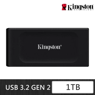【Kingston 金士頓】XS1000 1TB Type-C USB 3.2 Gen 2 外接式ssd固態硬碟 黑 (SXS1000/1000G)