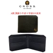【CROSS】台灣總經銷 限量2折 頂級小牛皮男用短夾 全新專櫃展示品(買一送一好禮 贈提袋禮盒)