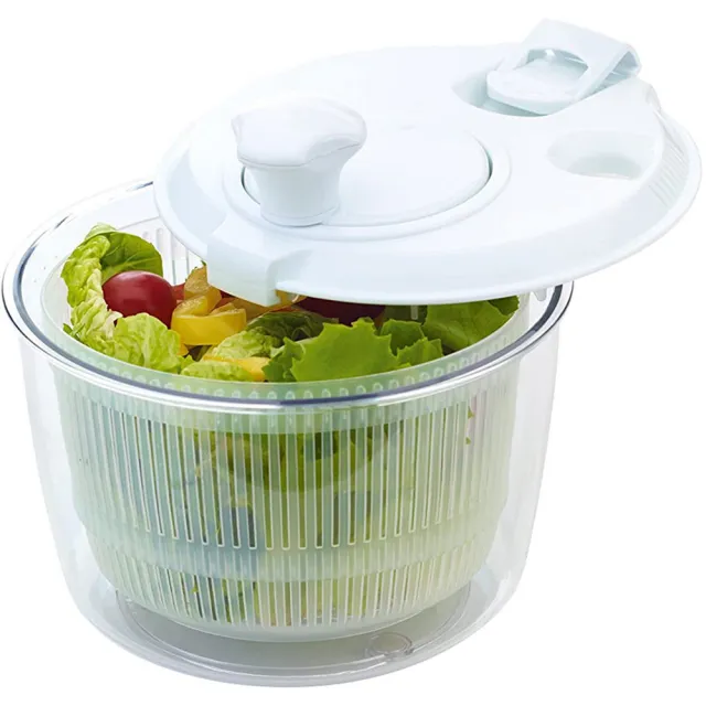 【KitchenCraft】英國 蔬菜脫水器 白21cm / 蔬菜香草脫水器 瀝水籃瀝水盆