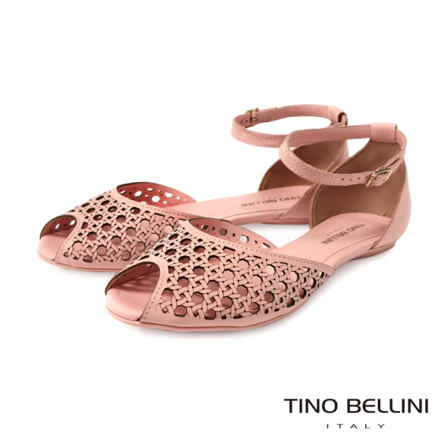 TINO BELLINI 貝里尼 巴西進口魚口平底涼鞋FS7T005(粉紅)