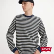 【LEVIS 官方旗艦】男款 長袖T恤 / 灰藍橫條紋 / 縮口袖口 熱賣單品 A1851-0016