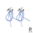 【RJ New York】派對誇式蝴蝶結藍色串珠耳環(藍色)