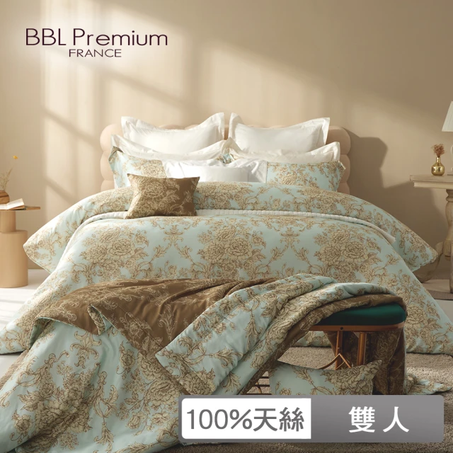 BBL Premium 100%天絲印花床包被套組-聖羅蘭花