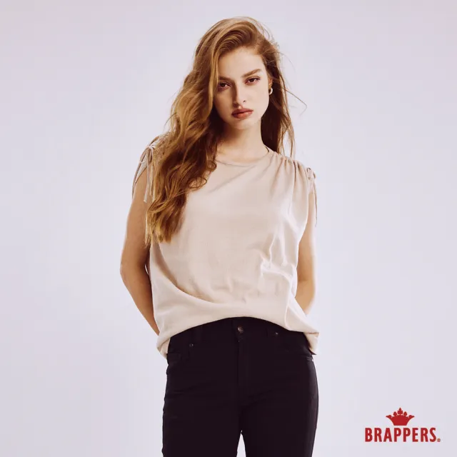 【BRAPPERS】女款 圓領落肩線衫(卡其)