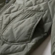【ACheter】復古夾棉菱格輕薄羽絨棉服長袖圓領短外套#119595(黑/卡其/綠)