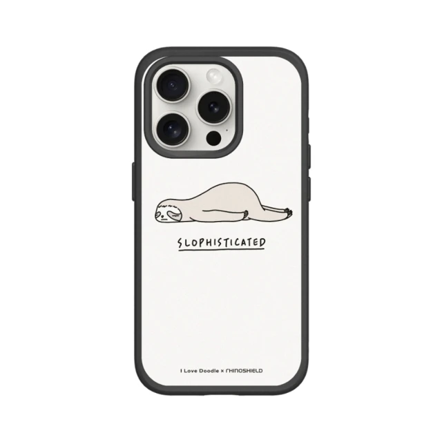 RHINOSHIELD 犀牛盾 iPhone 15系列 SolidSuit MagSafe兼容 磁吸手機殼/樹懶(I Love Doodle)