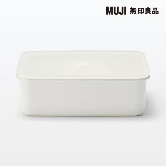 【MUJI 無印良品】琺瑯保存容器/深型.大 約寬19*深23.5*高7cm