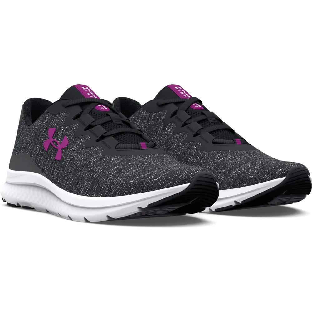 【UNDER ARMOUR】慢跑鞋 女鞋 運動鞋 緩震 UA W Charged Impulse 3 Knit 黑灰 3026686103(425)