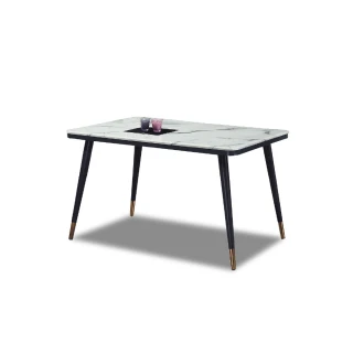 【ASSARI】蒙諾石面免組裝餐桌椅組(一桌四椅)