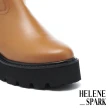 【HELENE_SPARK】率性時髦交叉後繫帶全真皮厚底長靴(棕)