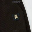 【betty’s 貝蒂思】腰鬆緊小熊刺繡直條壓紋長褲(共二色)