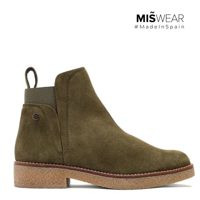 MISWEAR 沙色麂皮側拉鍊短靴(歐美個性時尚)好評推薦