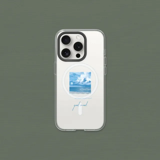【RHINOSHIELD 犀牛盾】iPhone 15系列 Clear MagSafe兼容 磁吸透明手機殼/好心情(獨家設計系列)
