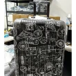 【SNOW.bagshop】29吋行李箱防盜鋁框隱藏外掛鈎(PC+ABS髮絲紋雙海關鎖360度旋鋁金防撞)