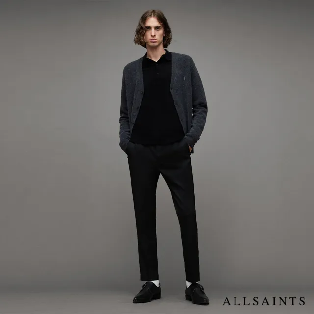 【ALLSAINTS】STATTEN 羊毛針織外套Cinder Black Marl MK043Z(常規版型)