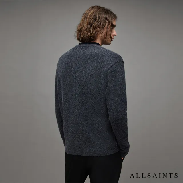 【ALLSAINTS】STATTEN 羊毛針織外套Cinder Black Marl MK043Z(常規版型)