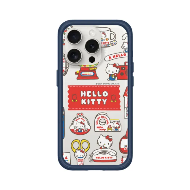 【RHINOSHIELD 犀牛盾】iPhone 15/Plus/15 Pro/Max Mod NX手機殼/Sticker-生活小物(Hello Kitty)