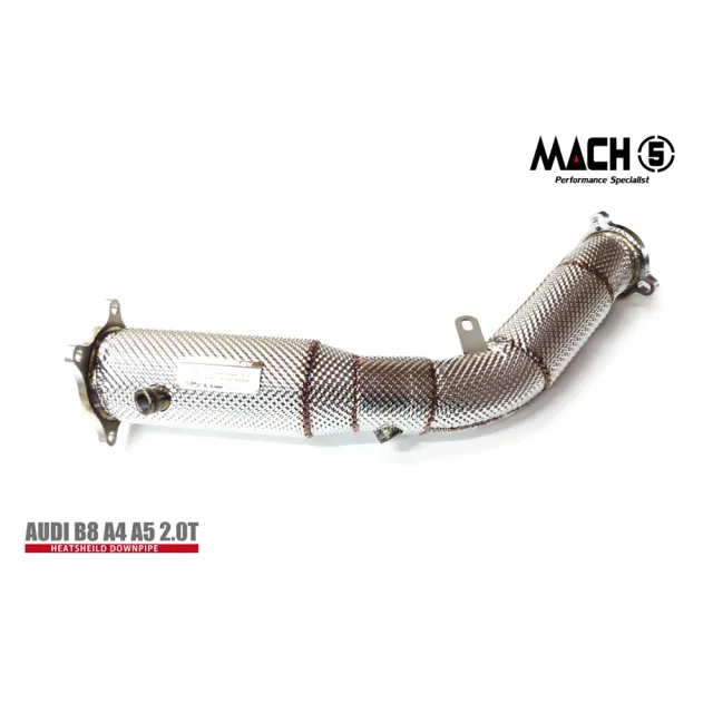 Mach5 AUDI A4 A5 高流量帶三元催化頭段排氣管(B8 2.0T適用)