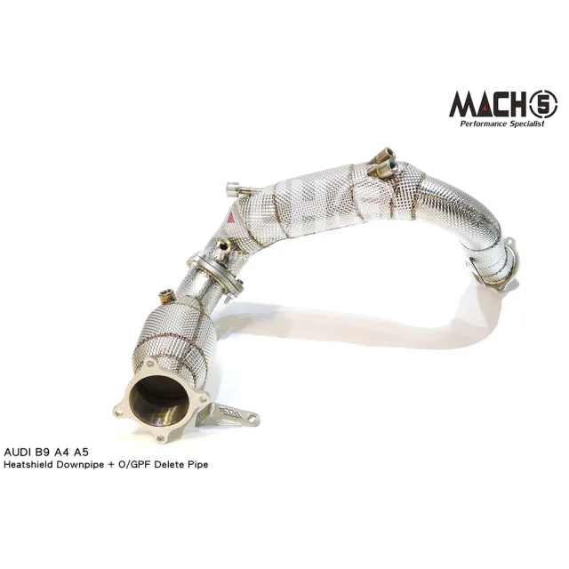 Mach5 AUDI A4 A5 高流量帶三元催化排氣管(B8 3.0T適用 機械增壓)