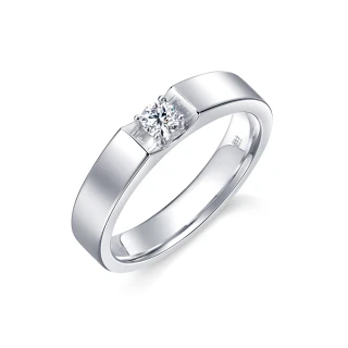 【點睛品】Infini Love Diamond 13分 鉑金鑽石戒指/對戒(男戒)