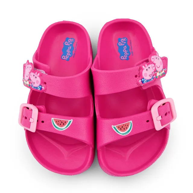 【童鞋城堡】童鞋 輕量拖鞋 佩佩豬(PG1047-桃/紫)