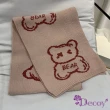 【Decoy】小熊緹花＊日系針織保暖圍巾(顏色可選)