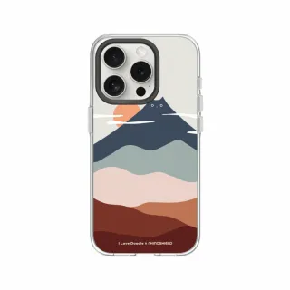【RHINOSHIELD 犀牛盾】iPhone 15系列 Clear MagSafe兼容 磁吸透明手機殼/貓咪山(I Love Doodle)