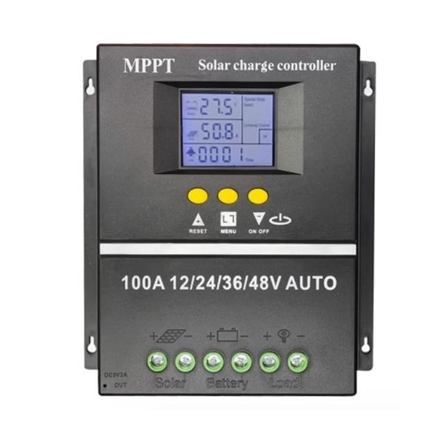 【SOLAR POWER】MPPT太陽能控制器12V/24V/36V/48V蓄電池自我調整太陽能板發電控制器-100A