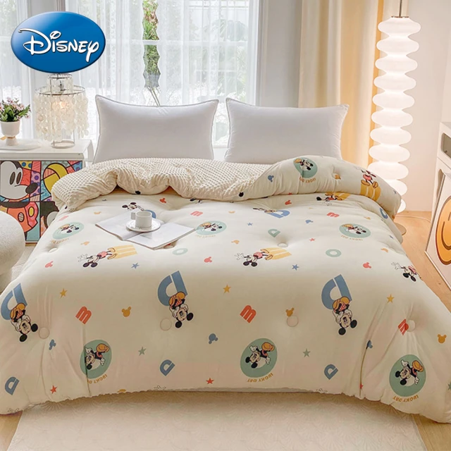 Disney 迪士尼 米奇米妮熊抱哥針織棉豆豆絨被兒童棉被蓋