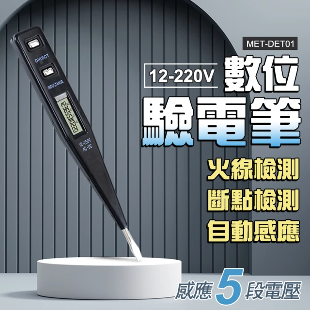 【BRANDY】驗電筆 12V~220V 檢電筆 觸碰測量 帶電測量 測電筆 電工筆 3-DET01(漏電檢測 查電筆 感電筆)