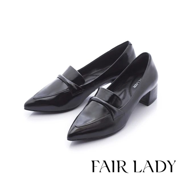 FAIR LADYFAIR LADY 芯太軟 率性造型粗跟樂福鞋(黑、6J2804)