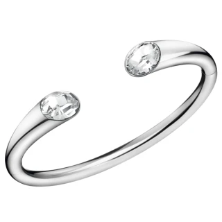 【Calvin Klein 凱文克萊】Brilliant系列鋼色晶鑽手環-S/M(ck手環)