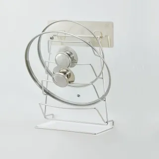【家而適】台灣製304不鏽鋼 四層鍋蓋架（附集水盤）(星辰銀 新包裝上市) 