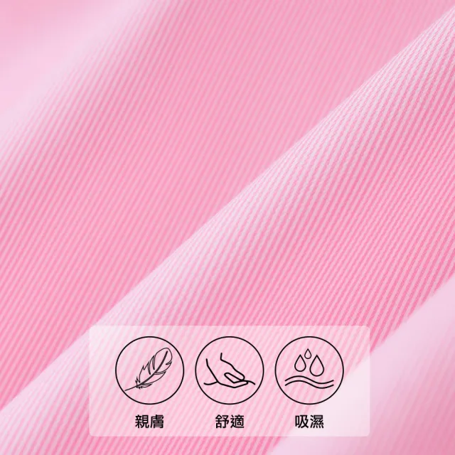 【Blue River 藍河】男裝 粉紅色短袖襯衫-細條紋(日本設計 純棉舒適)