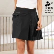 【YUANDONGLI 元動力】-O 高爾夫球修身活片百摺短褲裙(黑色；S-L；4233322402)