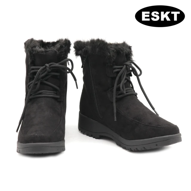 ESKT 女短筒雪鞋 SN265(雪靴 防潑水 刷毛 冰爪)