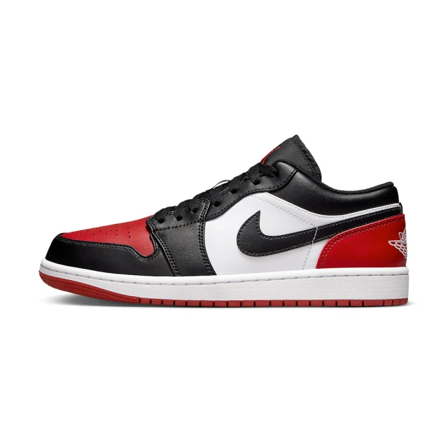 NIKE 耐吉 Air Jordan 1 Low Bred Toe AJ1 男鞋 黑紅色 黑腳趾 運動 休閒鞋 553558-161