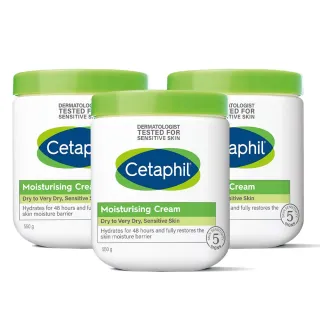 【Cetaphil】長效潤膚霜 550gx3入(溫和乳霜 全新包裝配方升級)
