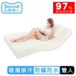 【sonmil】97%高純度 防蹣防水乳膠床墊5尺15cm雙人床墊 3M吸濕排汗透氣(頂級先進醫材大廠)