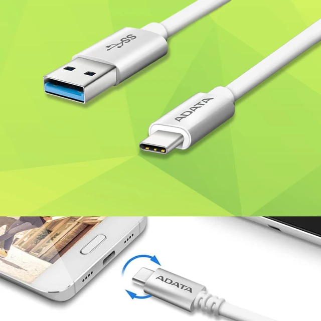 【ADATA 威剛】USB-A TO TYPE-C 1M 充電傳輸線(快充線)