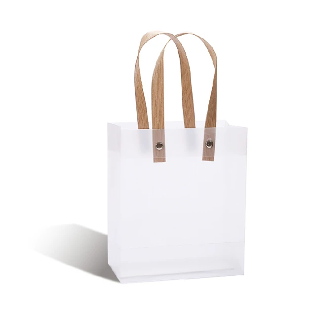 【小麥購物】透明手提袋 多種尺寸(購物袋 禮品袋 包裝袋 透明提袋 文具袋 禮物袋 袋子 寬繩紙袋)